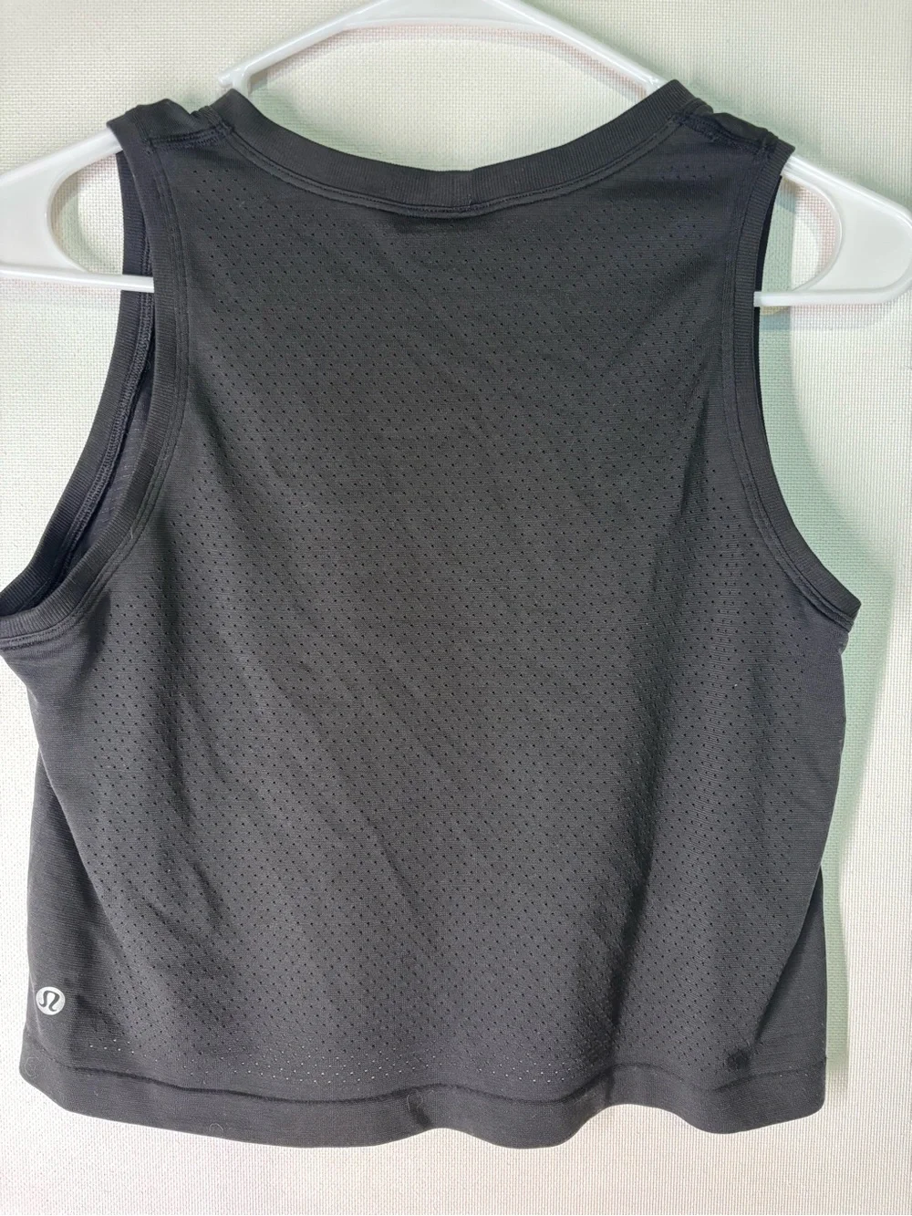 lululemon athletica Black Perforated Crop Tank
